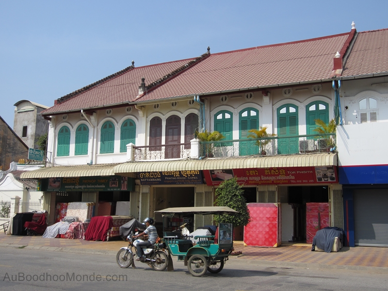 Cambodge - Battambang - Maisons coloniales