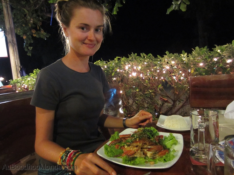 Cambodge - Kampot - Crabe poivre vert